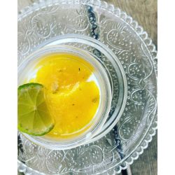 yaourt grecque et coulis de mangue citron vert fruit de la passion